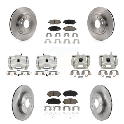 Front Rear Brake Caliper Rotor And Ceramic Pad Kit (10Pc) For 2019 Nissan Rogue Sport SL KC8-101267C