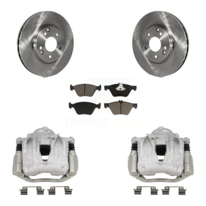 Front Brake Caliper Rotor And Ceramic Pad Kit For 2003 Mercedes-Benz E320 Wagon with RWD KC8-101302C