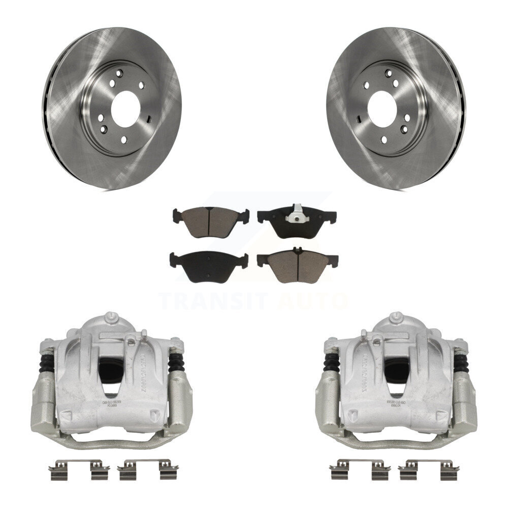 Front Brake Caliper Rotor And Ceramic Pad Kit For 2003 Mercedes-Benz E320 Wagon with RWD KC8-101302C