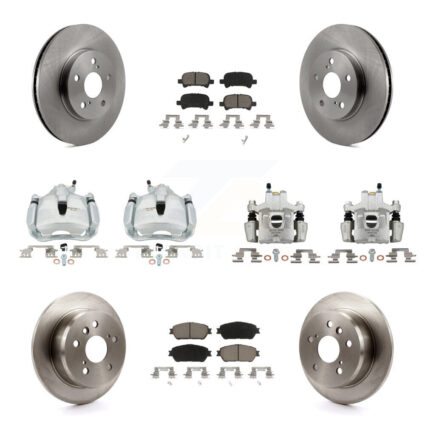 Front Rear Disc Brake Caliper Rotors And Ceramic Pad Kit (10Pc) For Toyota Solara Avalon KC8-101307C