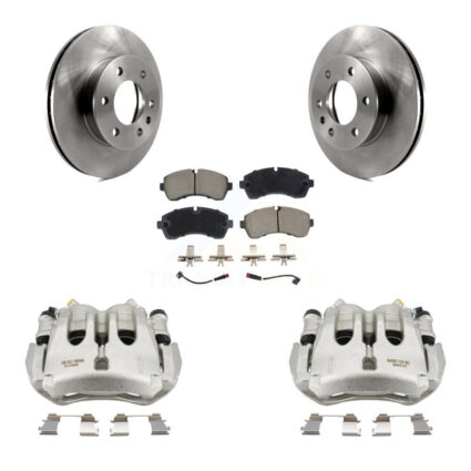 Front Brake Caliper Rotor & Ceramic Pad Kit For Sprinter 3500 Mercedes-Benz Dodge 3500XD KC8-101333C