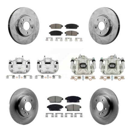 Front Rear Brake Caliper Rotor & Ceramic Pad Kit (10Pc) For Chevrolet Cruze Orlando Volt KC8-101351C