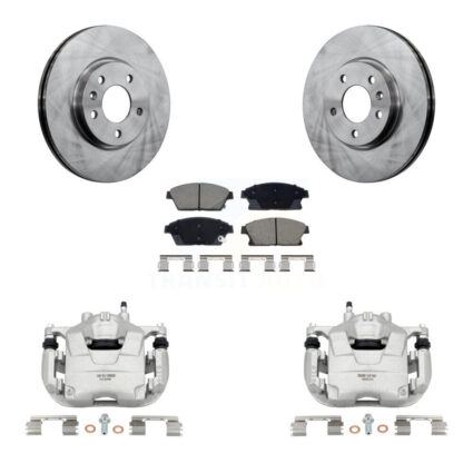 Front Brake Caliper Rotors Ceramic Pad Kit For Chevrolet Cruze Buick Verano Orlando Volt KC8-101354C