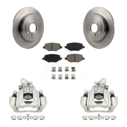 Rear Brake Caliper Rotors Ceramic Pad Kit For 15 Ford Explorer Without Heavy Duty Brakes KC8-101360C