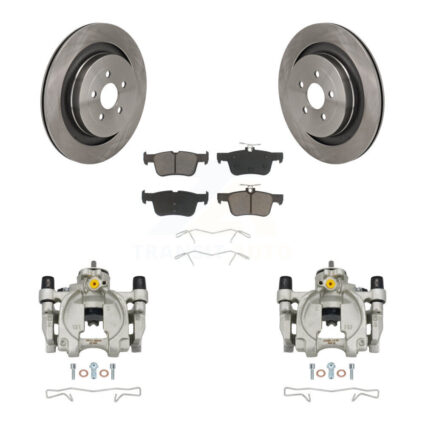 Rear Brake Caliper Rotors & Ceramic Pad Kit For Lincoln Nautilus With Vented KC8-101361C