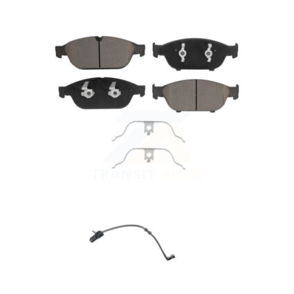Front Ceramic Disc Brake Pads And Wear Sensors Kit For Audi A6 Quattro A7 KCW-100451