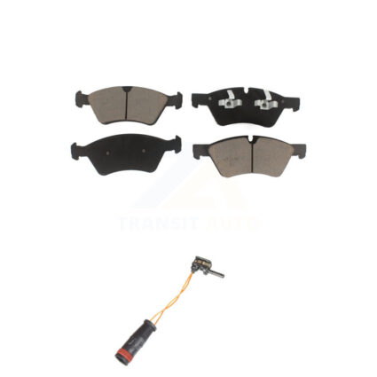 Front Ceramic Disc Brake Pads And Wear Sensors Kit For Mercedes-Benz E350 AWD KCW-100488