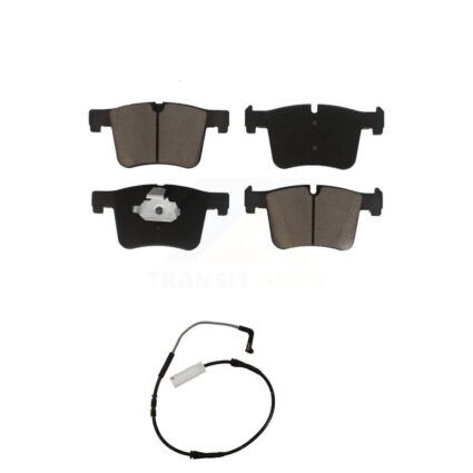 Front Ceramic Disc Brake Pad Wear Sensor Kit For 2012 BMW 328i with Black Painted Caliper KCW-100560