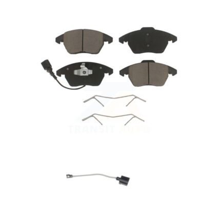 Front Ceramic Brake Pad & Extra Wear Sensor Kit For Audi A3 Quattro Volkswagen Golf Jetta KCW-100583