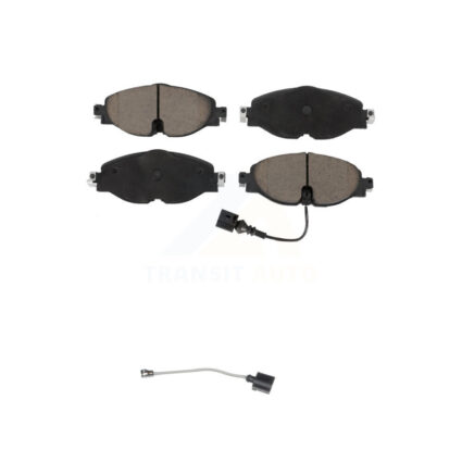 Front Ceramic Brake Pad & Extra Wear Sensor Kit For Volkswagen Golf Jetta SportWagen Taos KCW-100599