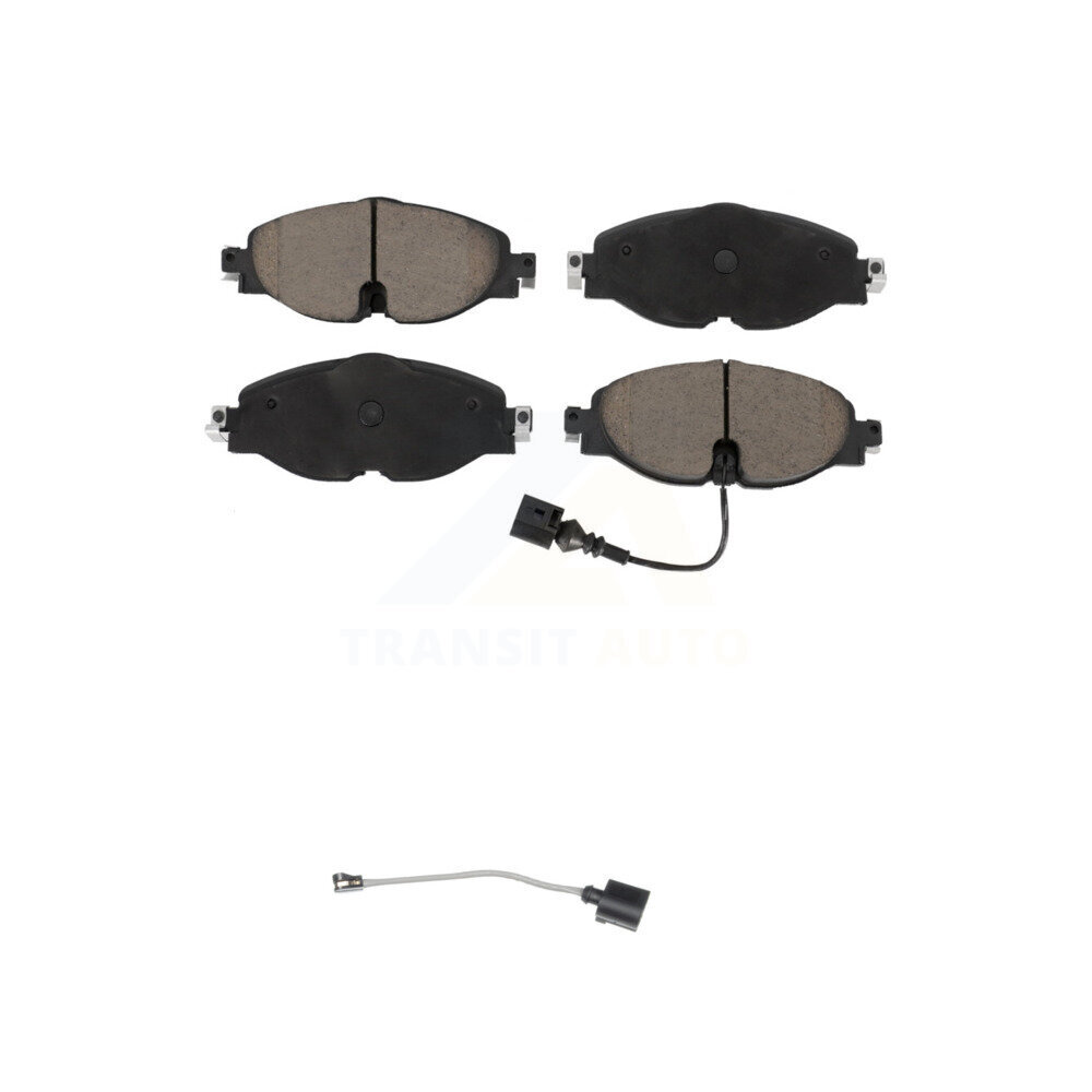 Front Ceramic Brake Pad & Extra Wear Sensor Kit For Volkswagen Golf Jetta SportWagen Taos KCW-100599