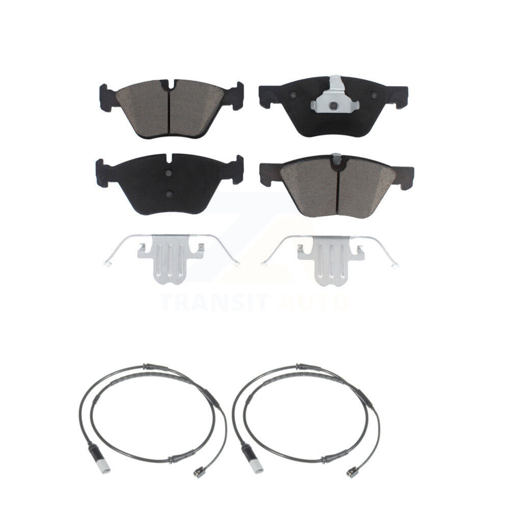 Front Ceramic Disc Brake Pads And Wear Sensor Pairs Kit For BMW 528i KCW-100606