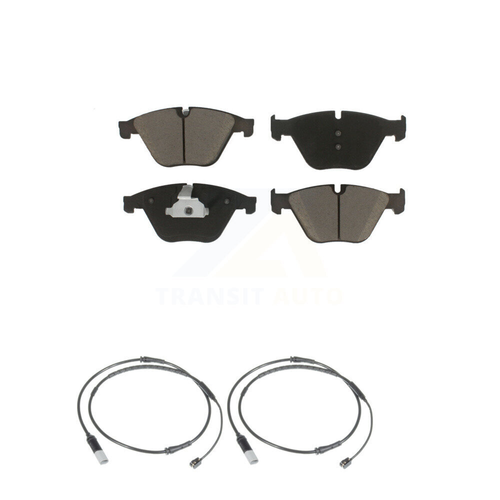 Front Ceramic Brake Pad & Wear Sensor Pair Kit For BMW 535i 640i Gran Coupe xDrive 528i 5 KCW-100607