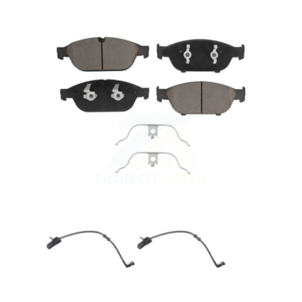 Front Ceramic Disc Brake Pads And Wear Sensor Pairs Kit For Audi A6 Quattro A7 KCW-100608