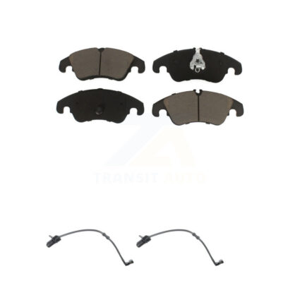 Front Ceramic Disc Brake Pads And Wear Sensor Pairs Kit For Audi A7 Quattro A6 KCW-100609