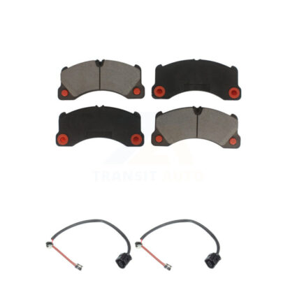 Front Ceramic Disc Brake Pads And Wear Sensor Pairs Kit For Porsche Cayenne Panamera KCW-100628