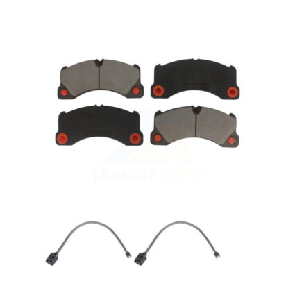 Front Ceramic Disc Brake Pads And Wear Sensor Pairs Kit For Volkswagen Touareg KCW-100629