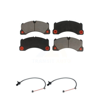 Front Ceramic Disc Brake Pads & Wear Sensor Pair Kit For Porsche Macan with Rotor KCW-100632