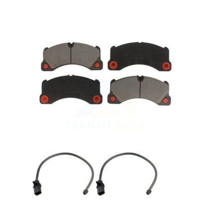 Front Ceramic Disc Brake Pads And Wear Sensor Pairs Kit For Porsche Macan KCW-100636