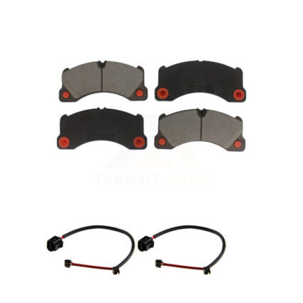 Front Ceramic Disc Brake Pads And Wear Sensor Pairs Kit For Porsche Cayenne KCW-100637