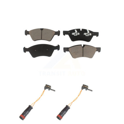 Front Ceramic Disc Brake Pads And Wear Sensor Pairs Kit For Mercedes-Benz E350 AWD KCW-100645