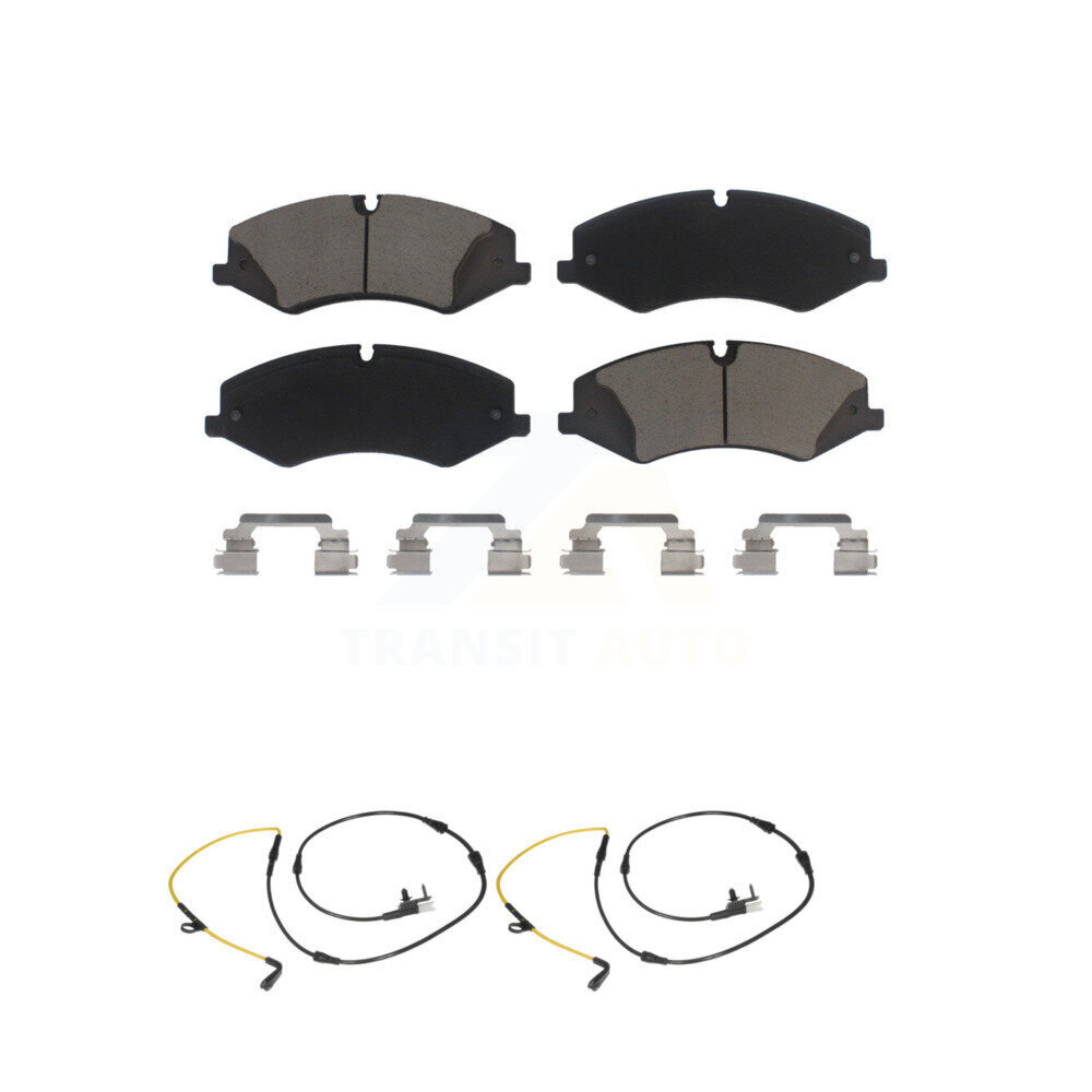 Front Ceramic Disc Brake Pads & Wear Sensor Pair Kit For Land Rover Range Sport Discovery KCW-100655