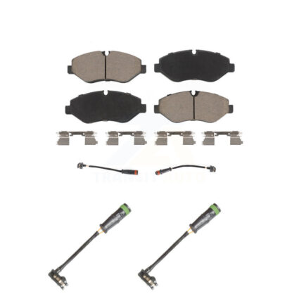 Front Ceramic Brake Pad Extra Wear Sensor Pair Kit For Mercedes-Benz Sprinter 2500 Metris KCW-100657