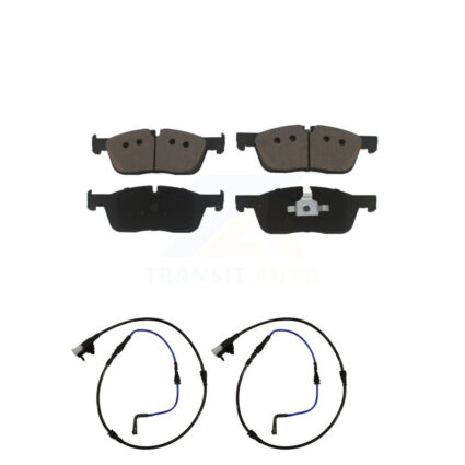 Front Ceramic Disc Brake Pads And Wear Sensor Pairs Kit For Jaguar XE XF KCW-100690