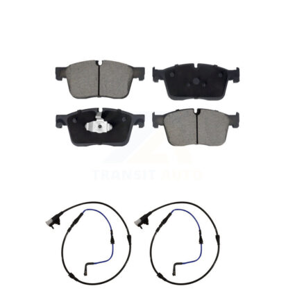 Front Ceramic Disc Brake Pads And Wear Sensor Pairs Kit For Jaguar XE XF KCW-100692