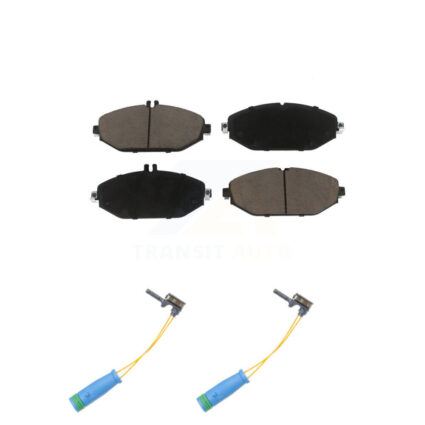Front Ceramic Brake Pad Wear Sensor Pair Kit For Mercedes-Benz C300 Without Sport Package KCW-100694