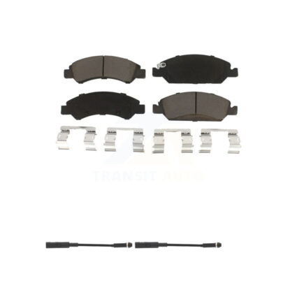 Front Ceramic Brake Pad & Wear Sensor Pair Kit For GMC Chevrolet Silverado 1500 LD Sierra KCW-100699