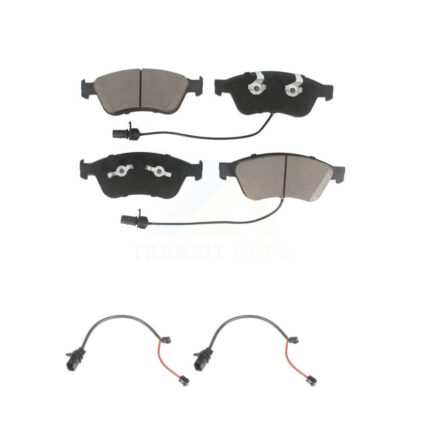 Front Ceramic Disc Brake Pads And Extra Wear Sensor Pairs Kit For 2011 Audi S6 5.2L KCW-100702