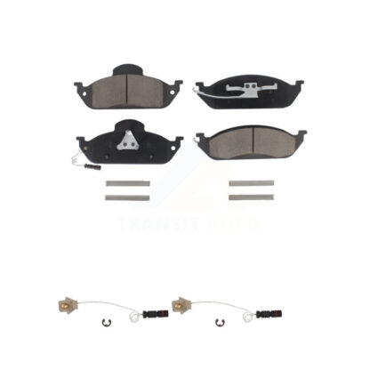 Front Ceramic Disc Brake Pad And Wear Sensor Pair Kit For Mercedes-Benz ML320 ML350 ML430 KCW-100703