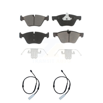 Front Ceramic Disc Brake Pads And Wear Sensor Pairs Kit For BMW 128i 3.0L KCW-100705