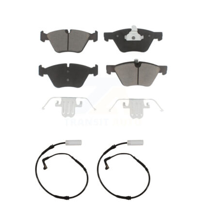 Front Ceramic Disc Brake Pads And Wear Sensor Pairs Kit For BMW 128i 328i 323i 325i 330i KCW-100710