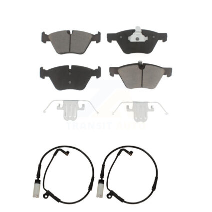 Front Ceramic Brake Pad Wear Sensor Pair Kit For BMW 525i With 310mm Diameter Rotor KCW-100711