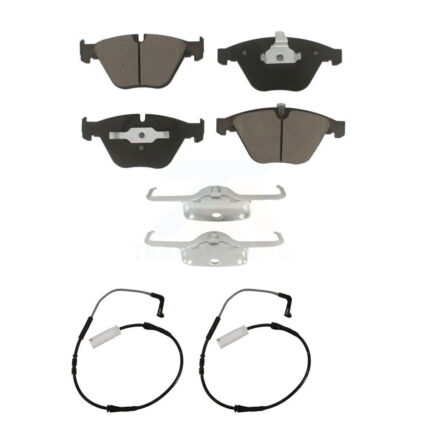 Front Ceramic Disc Brake Pads And Wear Sensor Pairs Kit For BMW 335i 328i 335d 3.0L KCW-100713