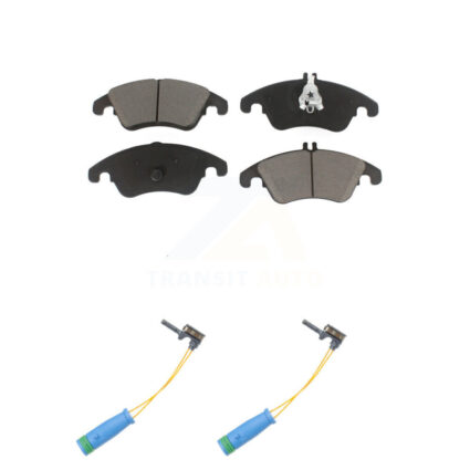Front Ceramic Disc Brake Pads And Wear Sensor Pairs Kit For Mercedes-Benz E400 KCW-100733