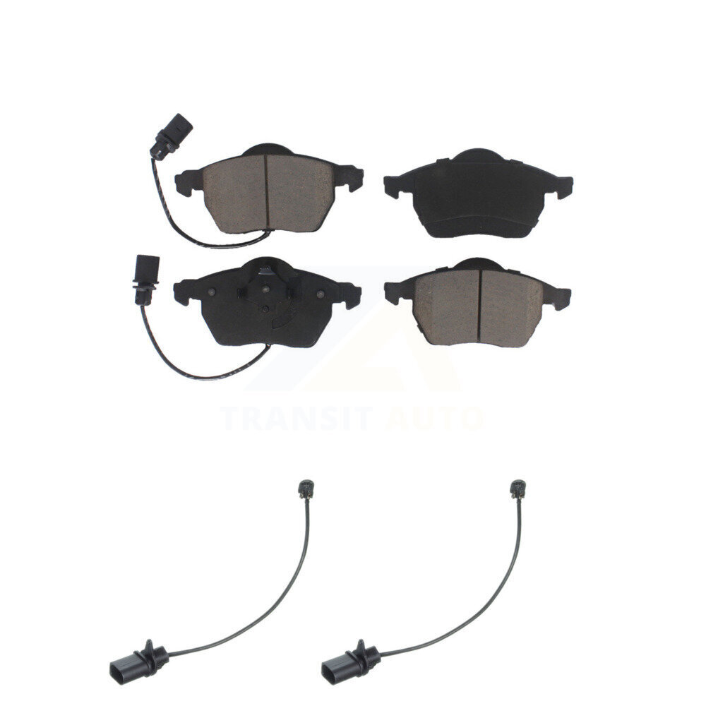Front Ceramic Disc Brake Pads And Extra Wear Sensor Pairs Kit For Volkswagen Passat KCW-100737