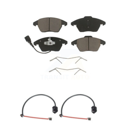 Front Ceramic Brake Pad And Extra Wear Sensor Pair Kit For 2012-2013 Audi TT Quattro 2.0L KCW-100738