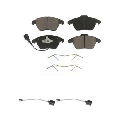 Front Ceramic Brake Pads & Extra Wear Sensor Pair Kit For Audi A3 Quattro Volkswagen Golf KCW-100740