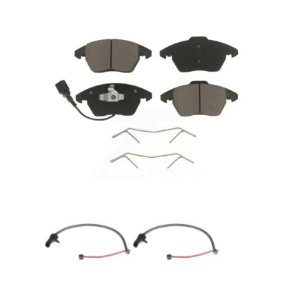 Front Ceramic Disc Brake Pads And Extra Wear Sensor Pairs Kit For 2011 Audi R8 KCW-100741