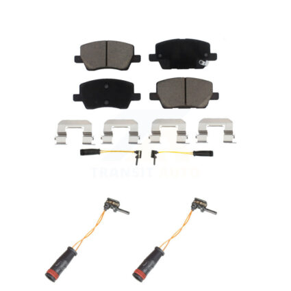 Front Ceramic Brake Pads Extra Wear Sensor Pair Kit For 2006-2011 Mercedes-Benz B200 2.0L KCW-100751