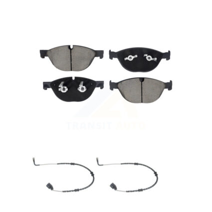 Front Ceramic Brake Pad & Wear Sensor Pair Kit For Jaguar XF XJ XKR XFR F-Type XJR XJR575 KCW-101168