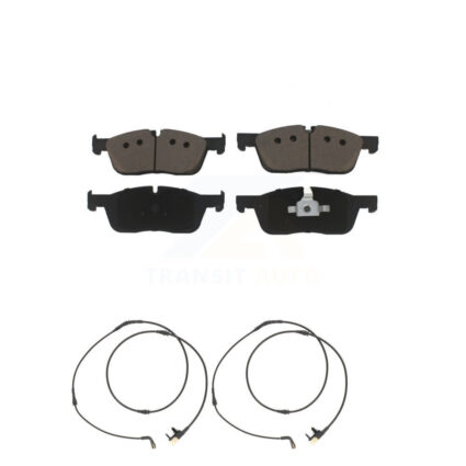 Front Ceramic Brake Pad And Wear Sensor Pair Kit For Jaguar F-Pace Land Rover Range Velar KCW-101186