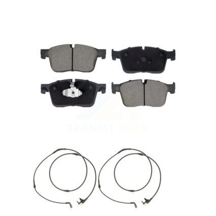 Front Ceramic Brake Pad And Wear Sensor Pair Kit For Jaguar F-Pace Land Rover Range Velar KCW-101187
