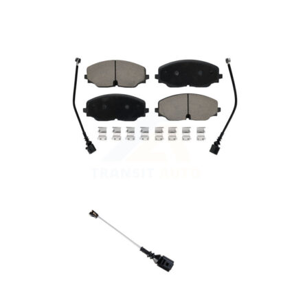 Front Ceramic Disc Brake Pads And Extra Wear Sensors Kit For Volkswagen Atlas Cross Sport KCW-101373