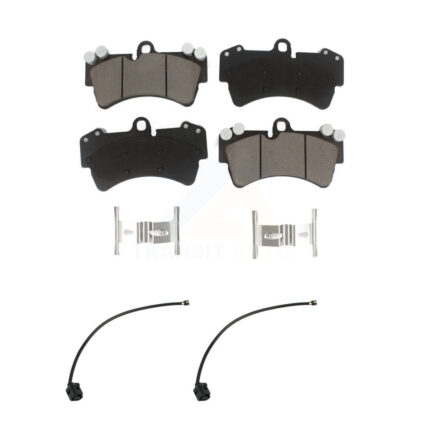 Front Ceramic Brake Pad And Wear Sensor Pair Kit For Audi Q7 with Composite KCW-101391