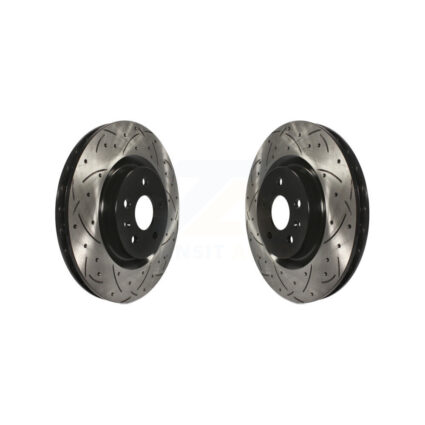 Front Coat Drill Slot Disc Brake Rotor Pair For Chevrolet Camaro Pontiac G8 Buick Regal SS KD-100005