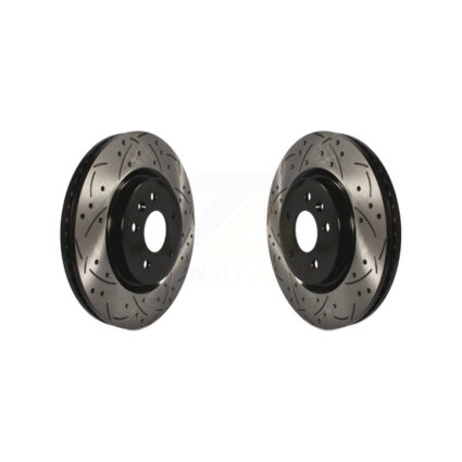 Front Coat Drill Slot Disc Brake Rotors Pair For Ford Explorer Flex Taurus Lincoln MKT MKS KD-100014